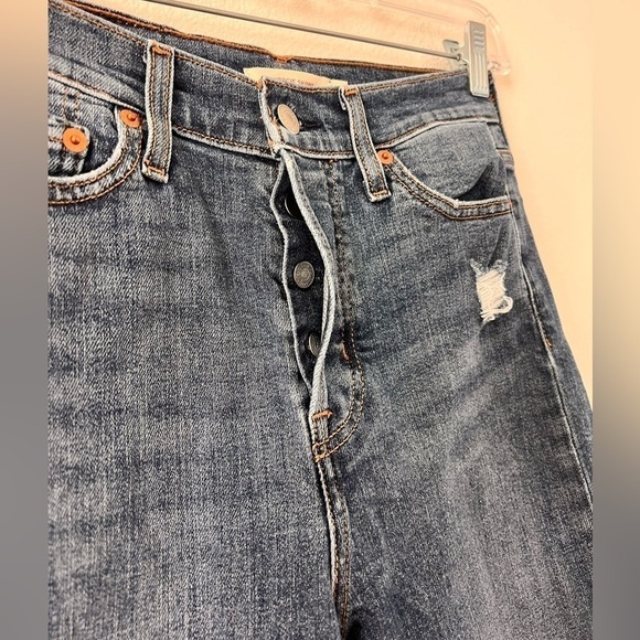 Levi’s Wedgie Skinny Medium Wash High Rise Button Fly Tough Love Blue Jeans 26 - Picture 5 of 16
